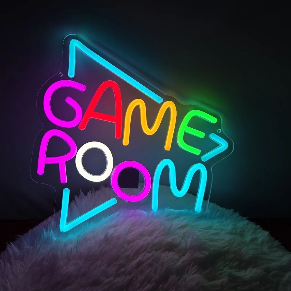 Game Room Neon LED Wall Sign USB Gaming Decor Light Vibrant Glow Retro Y2K Gamer